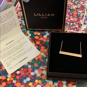 Lillian & Co I am worth necklace NWT